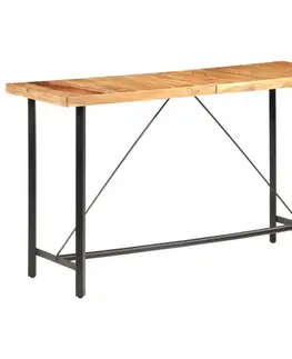 Barové stolky Barový stůl masivní dřevo / ocel Dekorhome Sheeshamové dřevo
