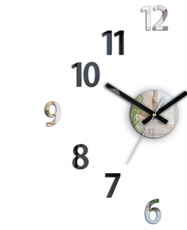 Nalepovací hodiny ModernClock Nástěnné hodiny Box černé