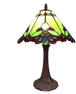 Svítidla Stolní Tiffany lampa Janni - Ø 31*43 cm E27/max 1*40W Clayre & Eef 5LL-6183