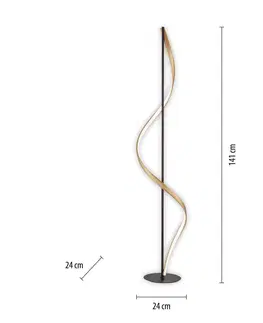 Inteligentní stojací lampy Q-Smart-Home Paul Neuhaus Q-Swing stojací lampa antracit/mosaz