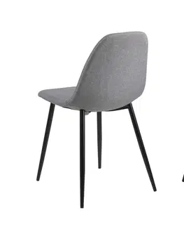 Židle Dkton Designová jídelní židle Alphonsus světlešedá / černá