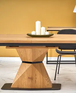 Jídelní stoly HALMAR Rozkládací jídelní stůl Diamond zlatý dub