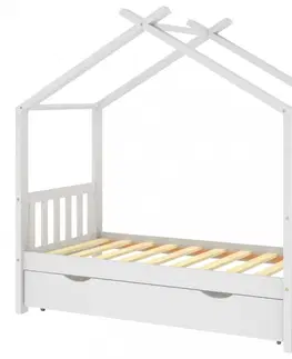 Dětské pokoje Dětská postel 80x160 borovice Dekorhome Bílá