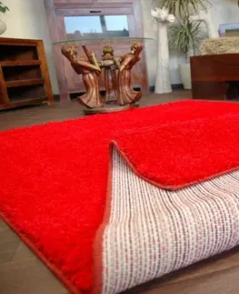 Koberce a koberečky Dywany Lusczow Kusový koberec SHAGGY Izebelie 5cm červený, velikost 100x200