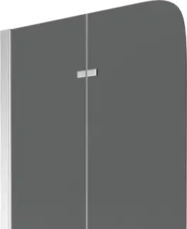 Sprchové závěsy Sprchová zástěna na vanu MEXEN FELIX dvoukřídlá, šedé sklo, 80x140 cm