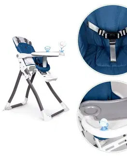 Jídelní židličky ECOTOYS Dětská jídelní židle Teddy modrá