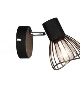 LED osvětlení Nástěnná lampa FLY Candellux Černá / zlatá