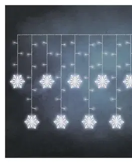 Vánoční řetězy a lamety EMOS LED vánoční závěs Heter 135 x 50 cm studená bílá