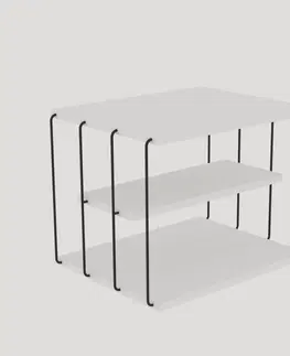 Stolky do obývacího pokoje Kalune Design Odkládací stolek Lifon bílý