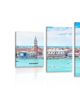 Obrazy města 5-dílné obraz pohled na Benátky
