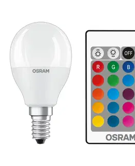 Stmívatelné LED žárovky OSRAM OSRAM LED žárovka E14 4,9W Star+ kapka matná Dálkové ovládání