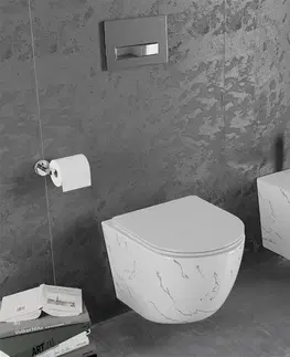 Záchody MEXEN Lena Závěsná WC mísa včetně sedátka s slow-slim, Duroplastu, bílý kámen 30224093