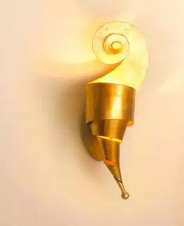 Nástěnná svítidla Holländer Umělecké nástěnné světlo LINO ve zlaté