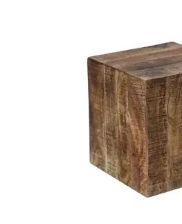 Luxusní a designové příruční stolky Estila Stylový příruční stolek z masivu Cascara hnědý