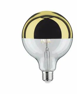 LED žárovky PAULMANN LED Globe 6,5 W E27 zrcadlový svrchlík zlatá teplá bílá stmívatelné 286.78