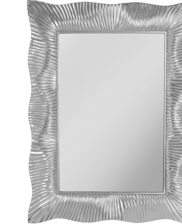 Nástěnná zrcadla KARE Design Zrcadlo Wavy - stříbrné, 94x124cm