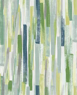 Závěsy Závěs dekorační nebo látka, OXY Malba zelená, 150 cm 150 cm