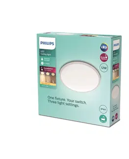 Stropní svítidla Philips Philips myLiving Cavanal LED 2700K bílá IP44