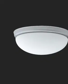 Klasická nástěnná svítidla OSMONT 41659 ALMA D1 stropní/nástěnné skleněné svítidlo stříbrná / bílá IP41 60W E27