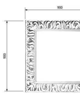 Koupelnová zrcadla SAPHO ZEEGRAS zrcadlo ve vyřezávaném rámu 90x90cm, zlatá IN416