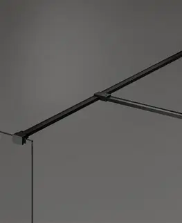 Sprchové zástěny MEXEN/S Kioto Sprchová zástěna WALK-IN 150 x 115 cm, transparent, černá 800-150-202-70-00-115
