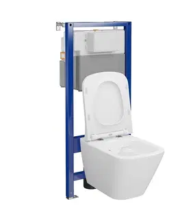 Záchody CERSANIT Set C16 AQUA 50 MECH QF WHB CITY SQUARE CO DUR SC EO S701-796