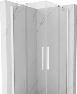Sprchové kouty MEXEN/S Velar Duo čtvercový sprchový kout 90 x 90, transparent, bílá 871-090-090-02-20