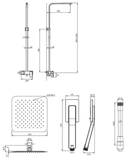 Sprchy a sprchové panely OMNIRES BARETTI sprchový sloup chrom /CR/ BA7844CR