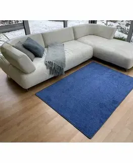 Koberce a koberečky Vopi Kusový koberec Eton modrá, průměr 120 cm