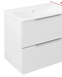 Koupelnový nábytek SAPHO CIRASA umyvadlová skříňka 58x54x39cm, bílá lesk