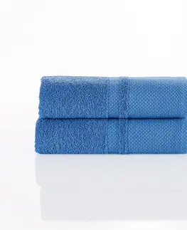 Ručníky 4Home Bavlněný ručník Deluxe modrá, 50 x 100 cm, sada 2 ks, 50 x 100 cm