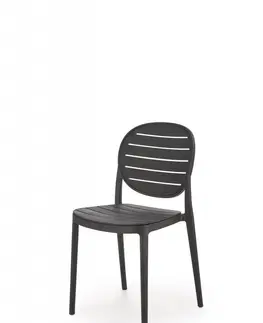 Zahradní židle Stohovatelná židle K529 Halmar Bílá / přírodní