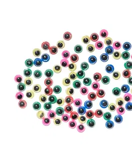 Hračky JUNIOR-ST - Dekorace pohyblivé oči mix barev 100 ks 5 mm