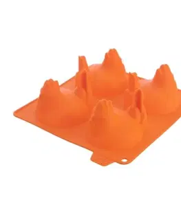 Pečicí formy Orion Forma silikon slepičky 4, oranžová 