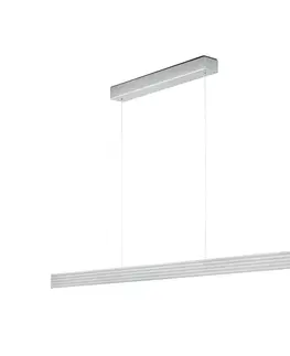 Závěsná světla Knapstein Závěsné svítidlo LED Fara, nahoru/dolů, délka 152 cm nikl