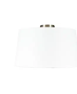 Stropni svitidla Moderní stropní lampa z oceli s bílým odstínem 45 cm - Combi