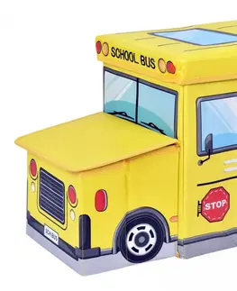 Úložné boxy TZB Skládací taburet Bus žlutý