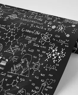 Černobílé tapety Tapeta vědecká tabule