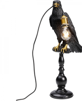 Designové stolní lampy a lampičky KARE Design Stolní lampa Černý havran s žárovkou v zobáku 29cm