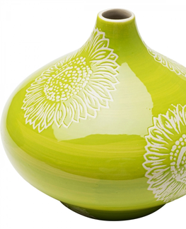 Porcelánové vázy KARE Design Porcelánová váza Big Bloom - zelená, 21cm