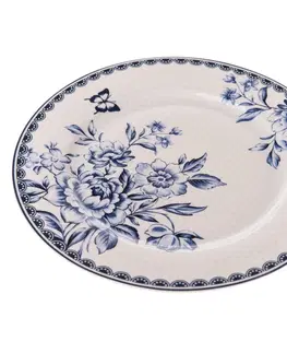 Talíře Porcelánový talíř Blue Rose, 19,5 cm