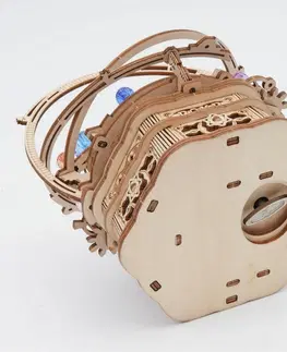 Dřevěné hračky RoboTime 3D skládačka hrací skříňky Historický orloj
