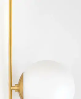 Designová nástěnná svítidla HUDSON VALLEY nástěnné svítidlo GINA ocel/sklo staromosaz/opál E27 1x8W HL290101-AGB-CE