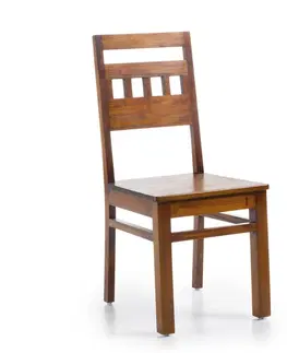 Luxusní jídelní židle Estila Koloniální masivní židle Flamingo z mahagonového dřeva 98cm