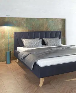 Postele FDM Čalouněná manželská postel HEAVEN | 120 x 200 cm Barva: Černá