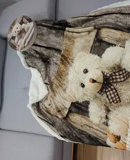 Dětské deky Kvalitní dětská deka do kočárku s medvídkem 130 x 160 cm