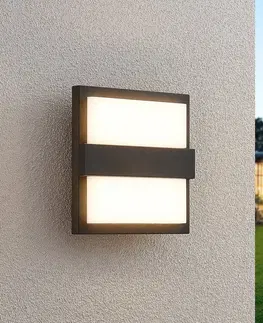 Venkovní nástěnná svítidla Lucande Lucande Gylfi LED nástěnné světlo, čtverec