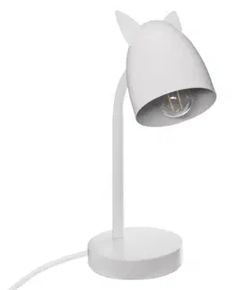 Svítidla DekorStyle Dětská stolní lampa bílá 31 cm