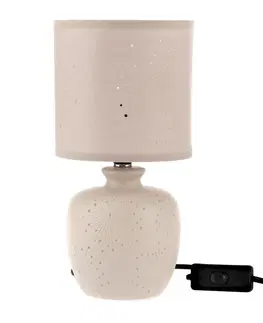 Lampičky Keramická stolní lampa Galaxy, béžová, 13 x 26,5 x 13 cm
