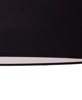 Stropní svítidla Euluna Euluna Rolovací deka, látkový odstín černý, Ø 50 cm